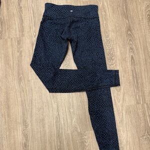 lululemon athletica Navy and Black Patterned High-Rise Leggings